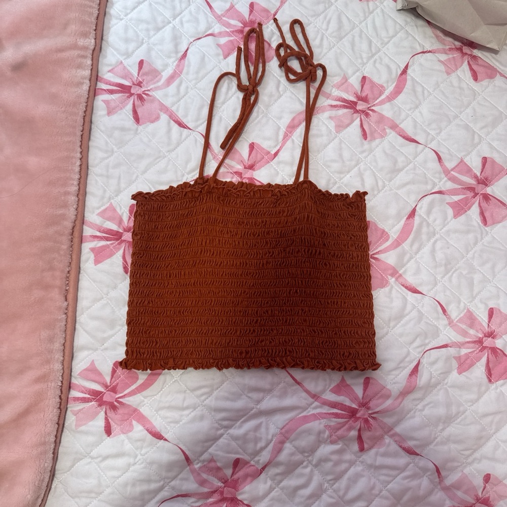 Wild Fable Terracotta Smocked Camisole